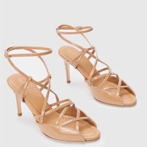 Tamara Mellon Alpha 85 Nude Strappy Heels - Brand New (still in box)